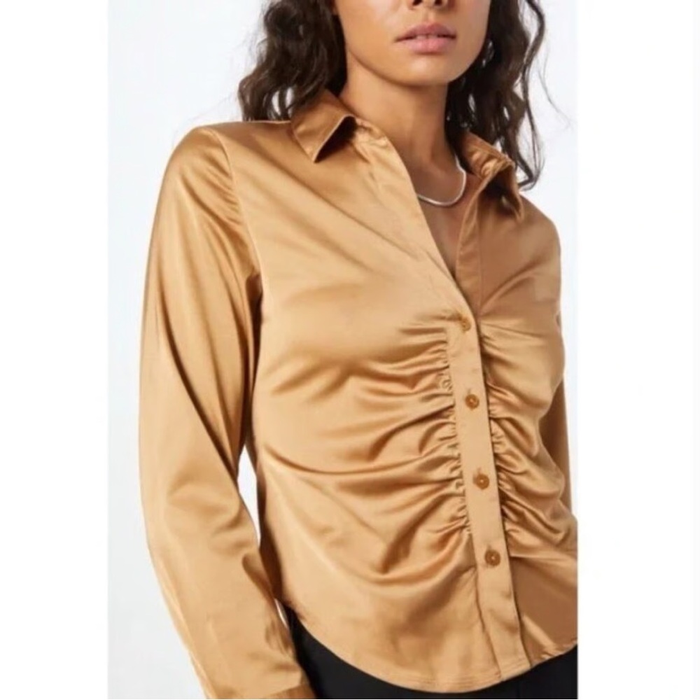 Abercrombie & Fitch Cream Button Down Shirt